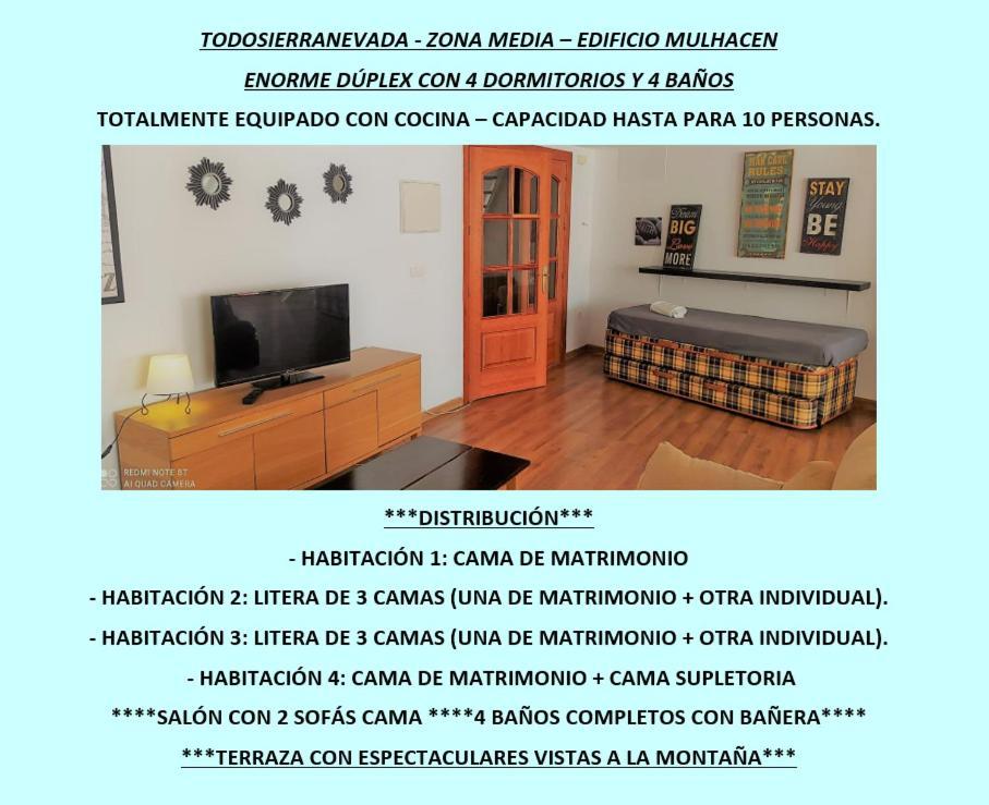 Todosierranevada - Duplex 4 Dormitorios - Vistas Espectaculares A La Montana Сьєрра-Невада Екстер'єр фото